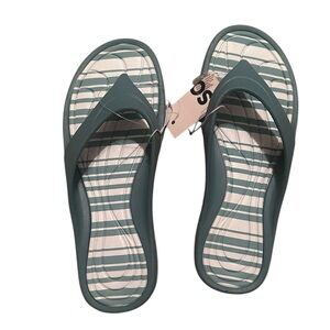 So green flip flops NWT